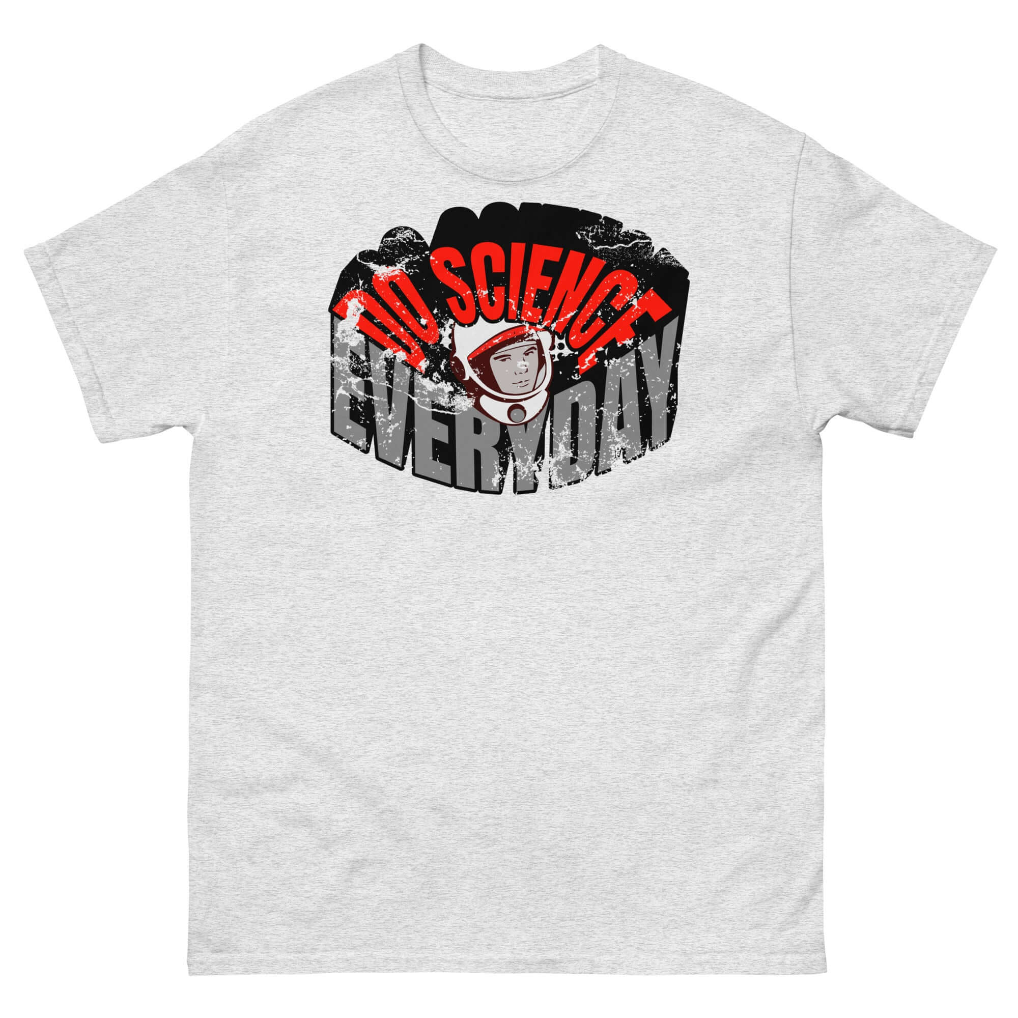 Do Science Every Day T-Shirt featuring retro astronaut design, perfect blend of space fashion and lifestyle statement.