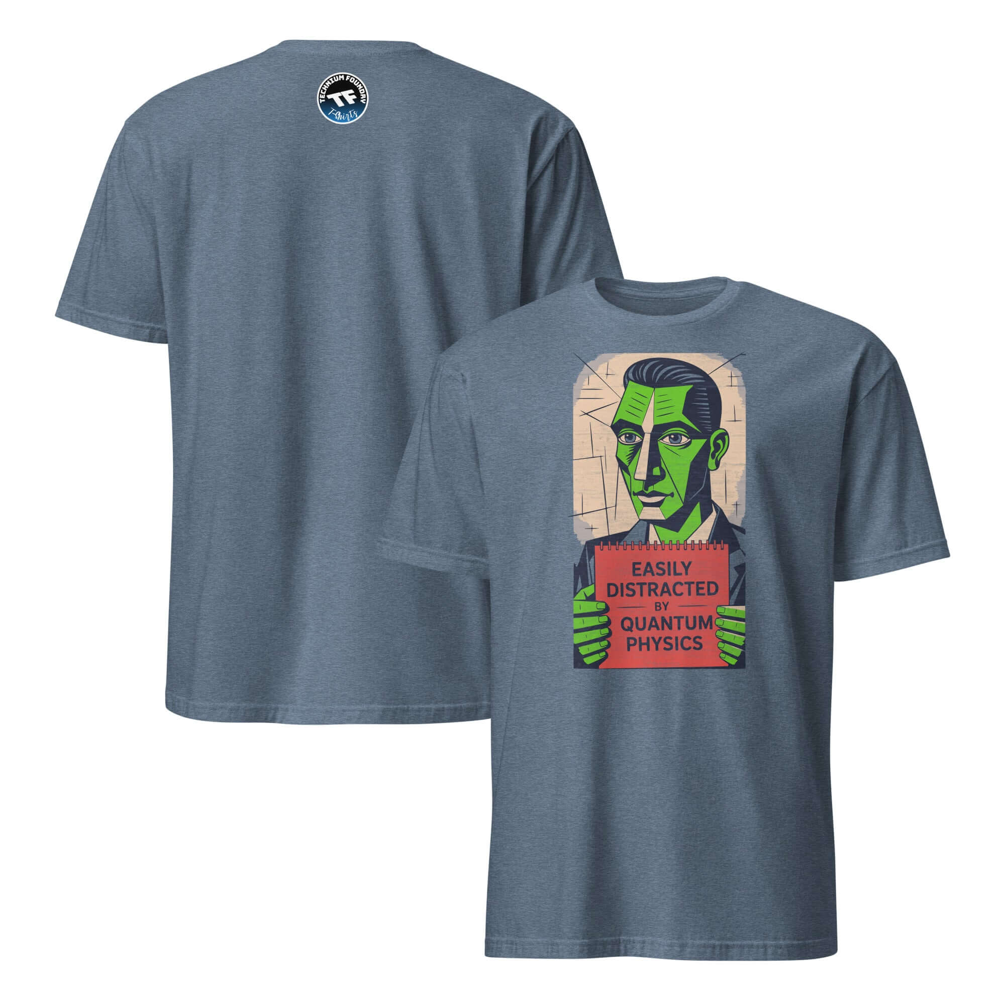 Easily Distracted by Quantum Physics T-Shirt featuring humorous scientific design for fans of ADHD and theoretical physics.