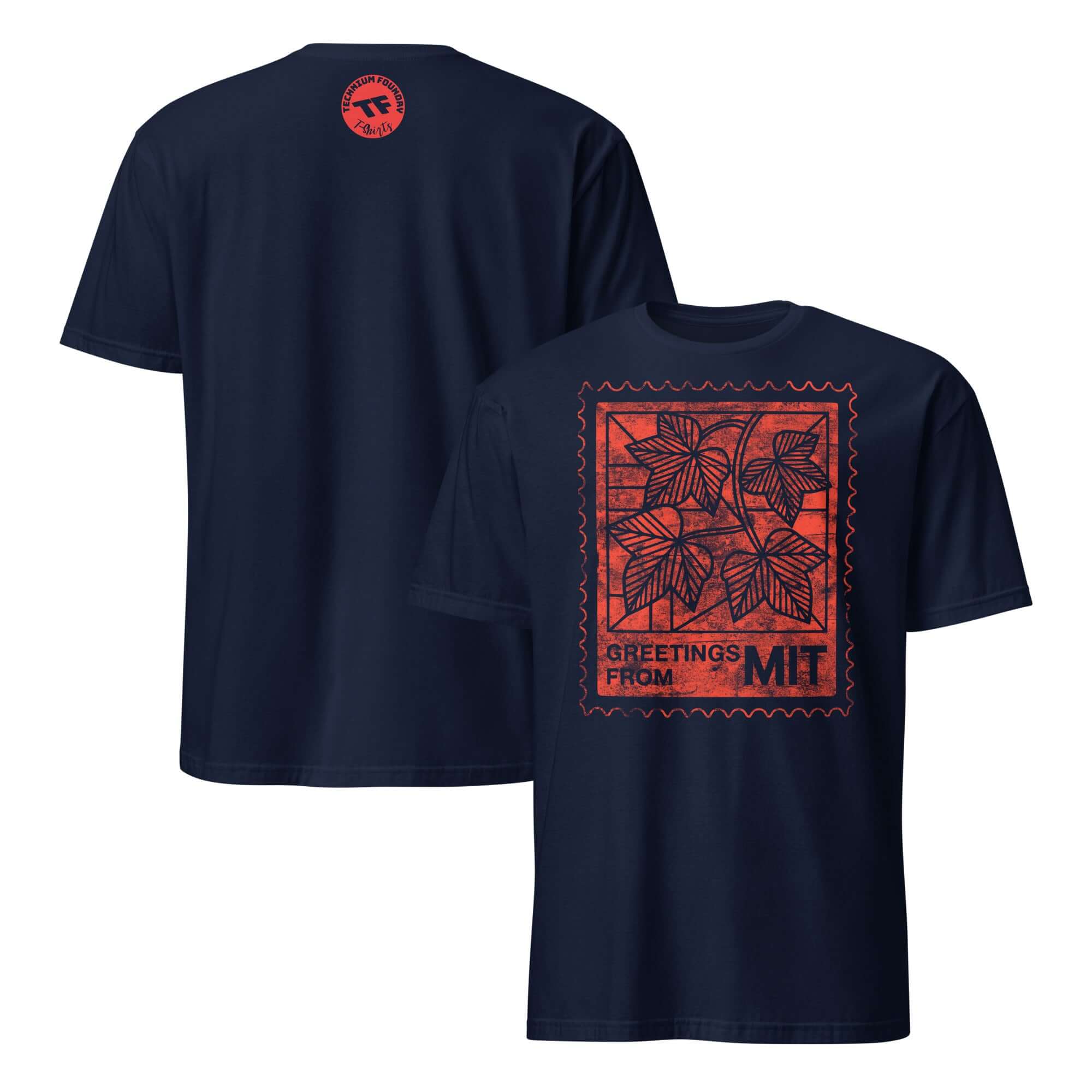 MIT T-Shirt with Vintage Postage Stamp Design, Premium University Merchandise, College STEM Shirt, Academic Gift