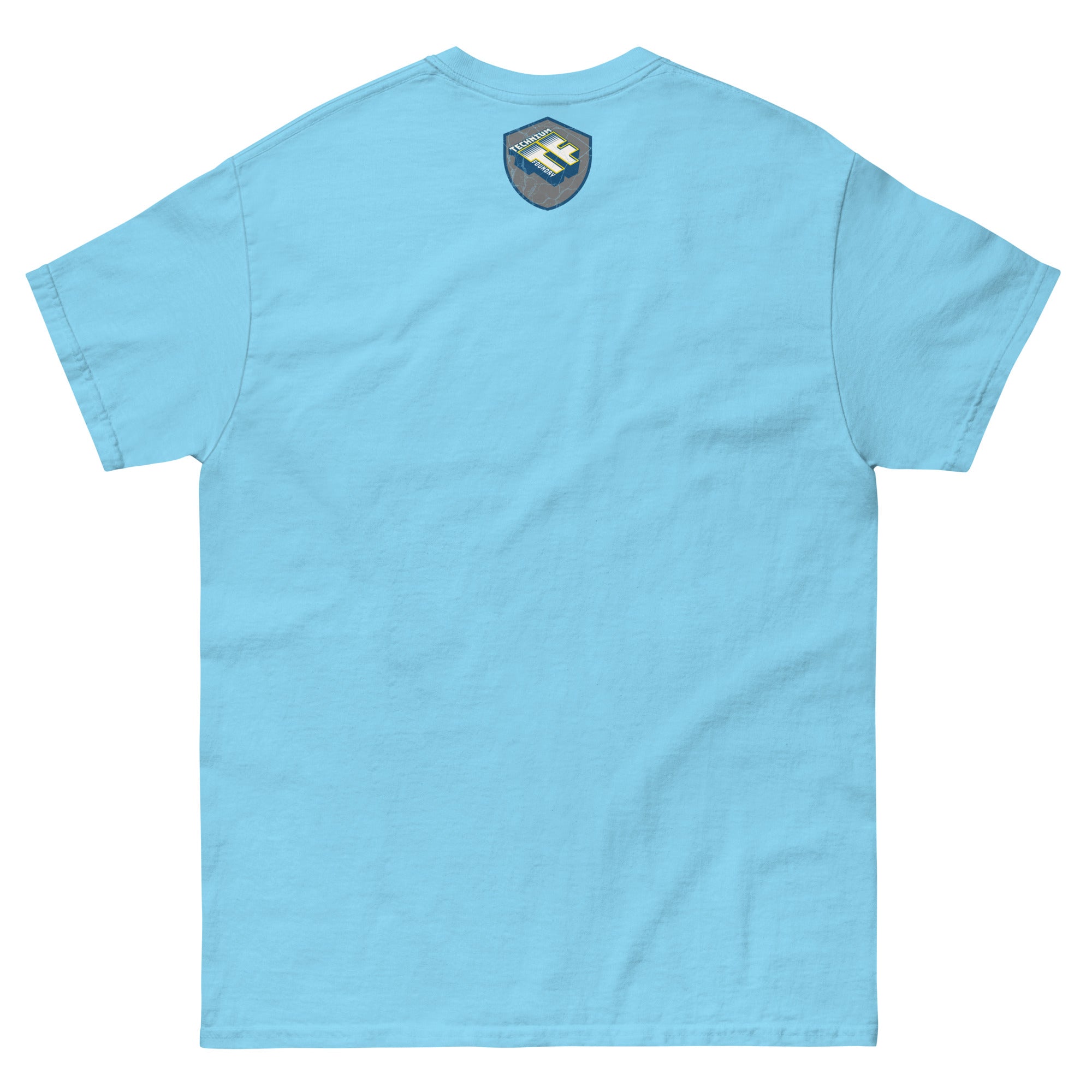 Light blue t-shirt with "Only Bad Chemistry Puns Argon" logo featuring periodic table humor design.