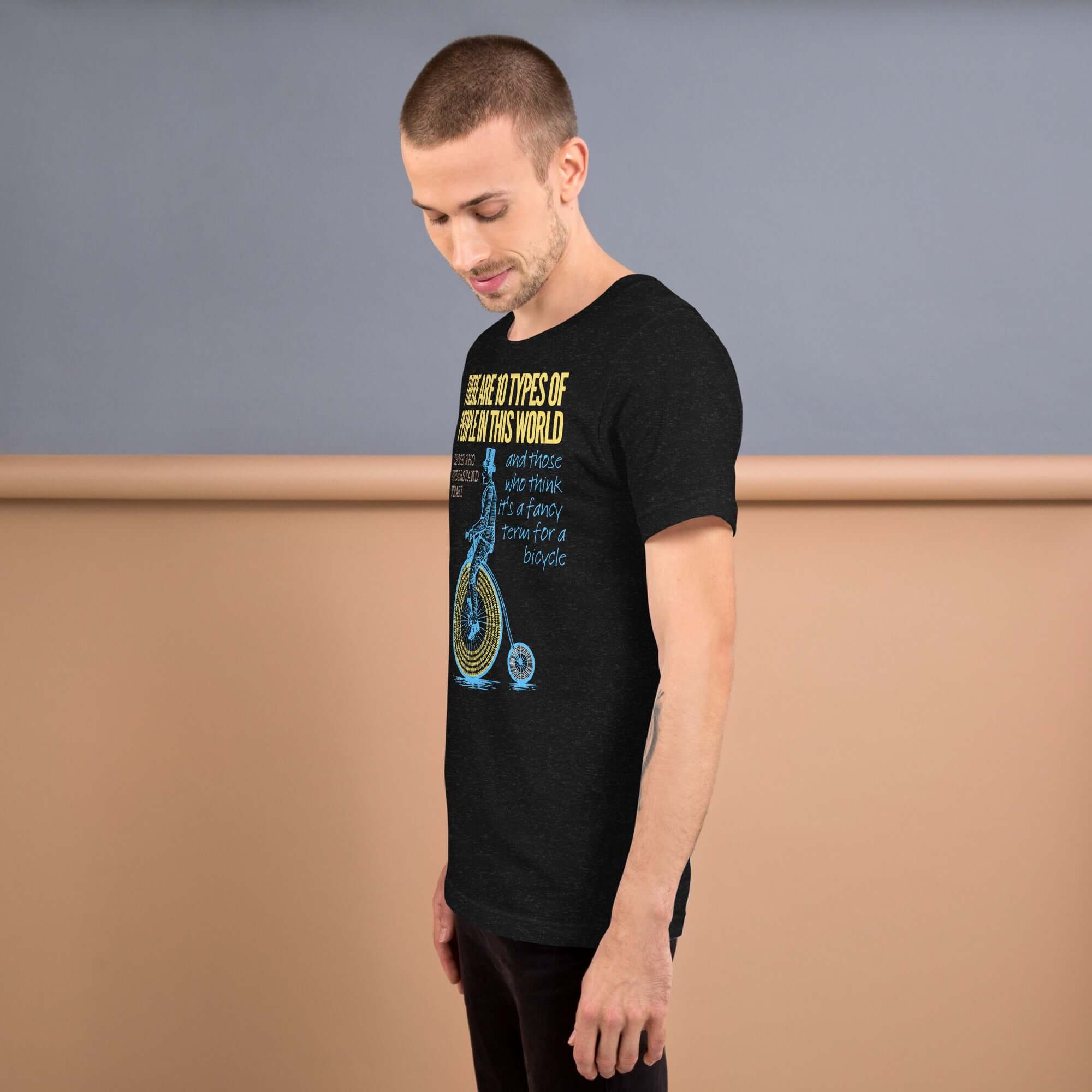 Geeky Binary Code T-Shirt | Technium Foundry Color: Black Heather T-Shirt Size: S Apparel & Accessories Technium Foundry