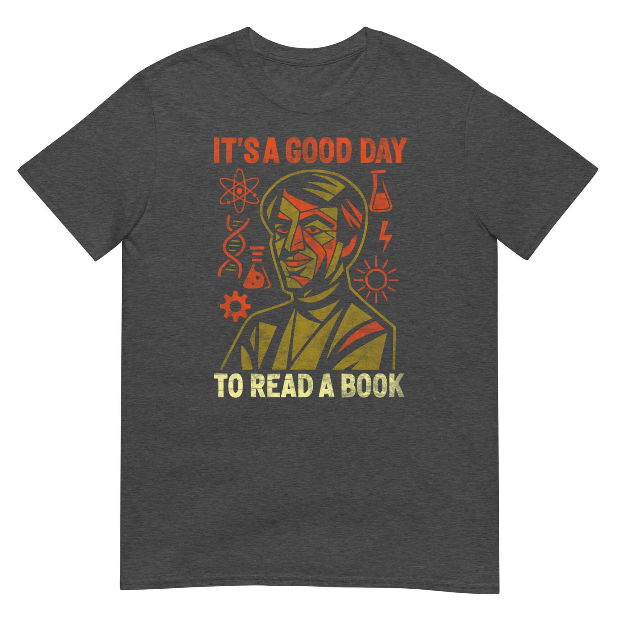 "It's a Good Day to Read a Book" T-shirt with vintage-style reading motivation design, ideal for book lovers.