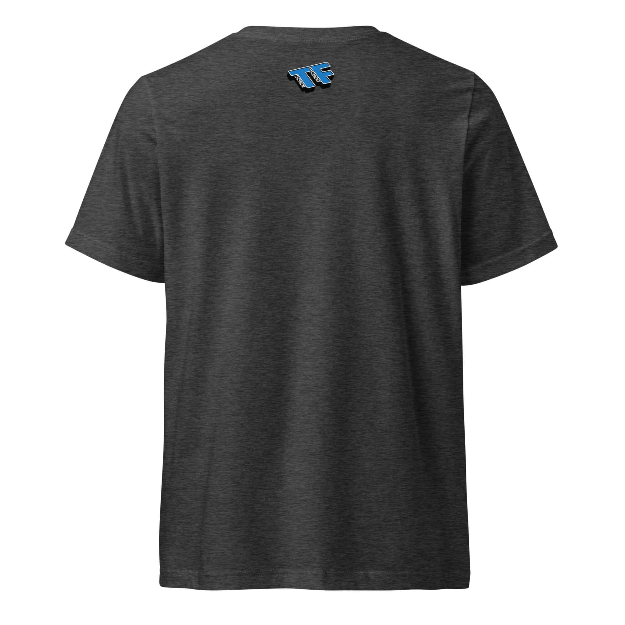 Back view of the Insomnia T-Shirt featuring a small logo near the neck, designed for the Midnight Thoughts Hosting Marathon enthusiasts.