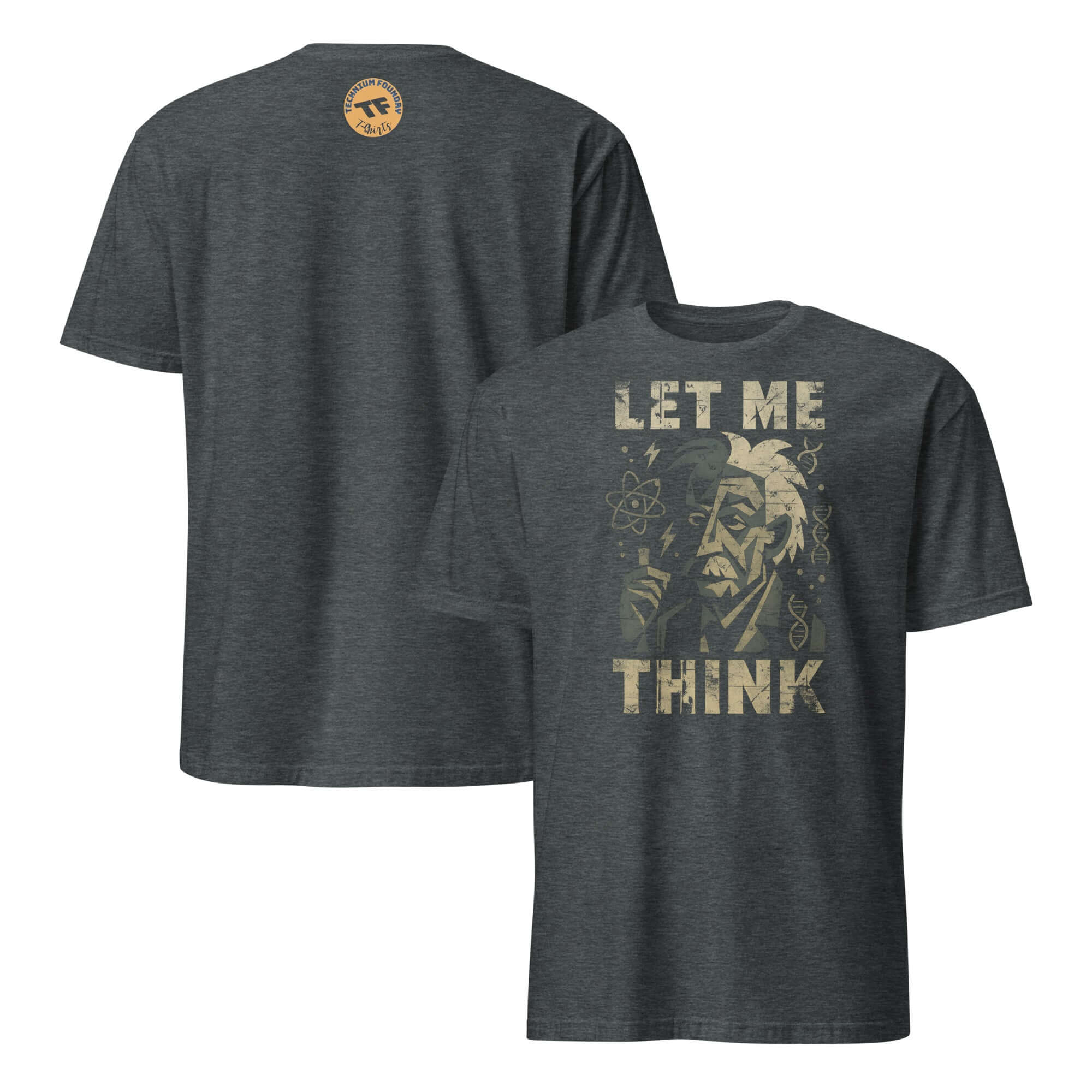 Let Me Think Einstein T-Shirt featuring vintage scientific humor design.