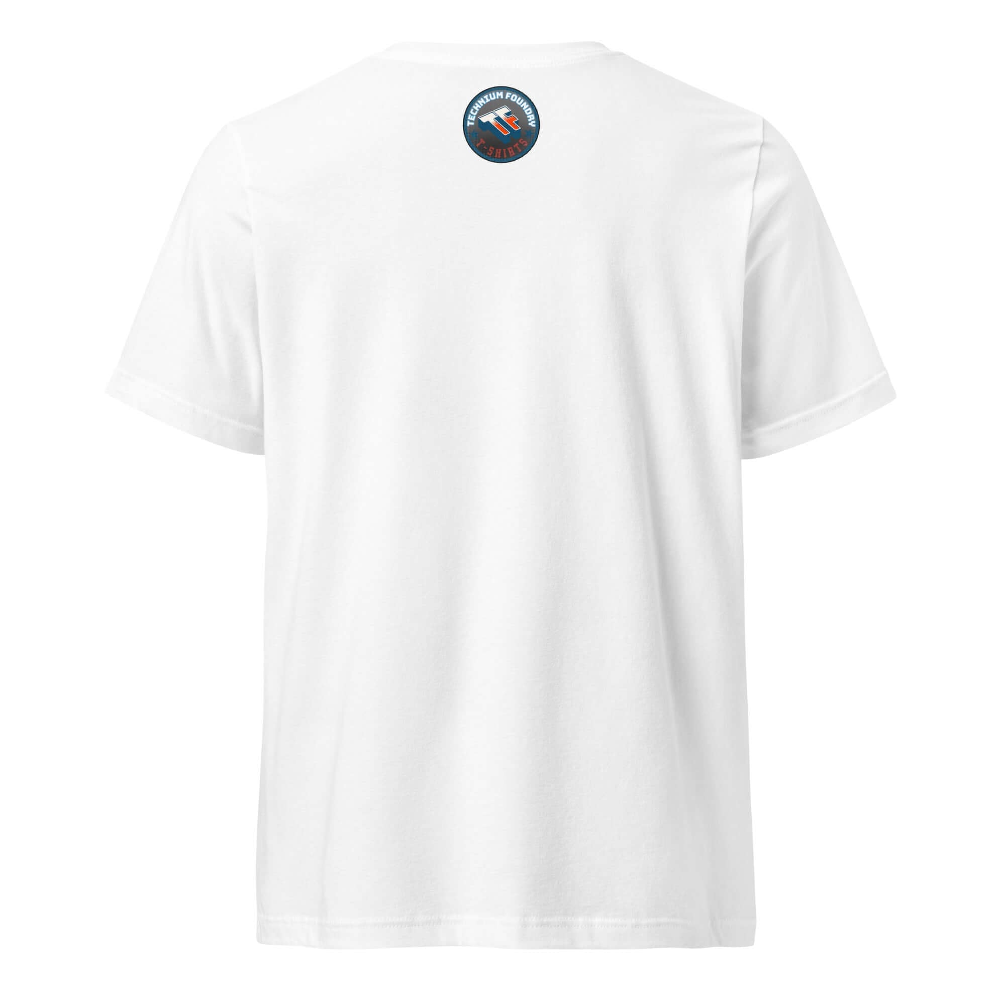 White t-shirt back view with a circular memory consolidation graphic. Vintage neuroscience design celebrating unconscious data management.